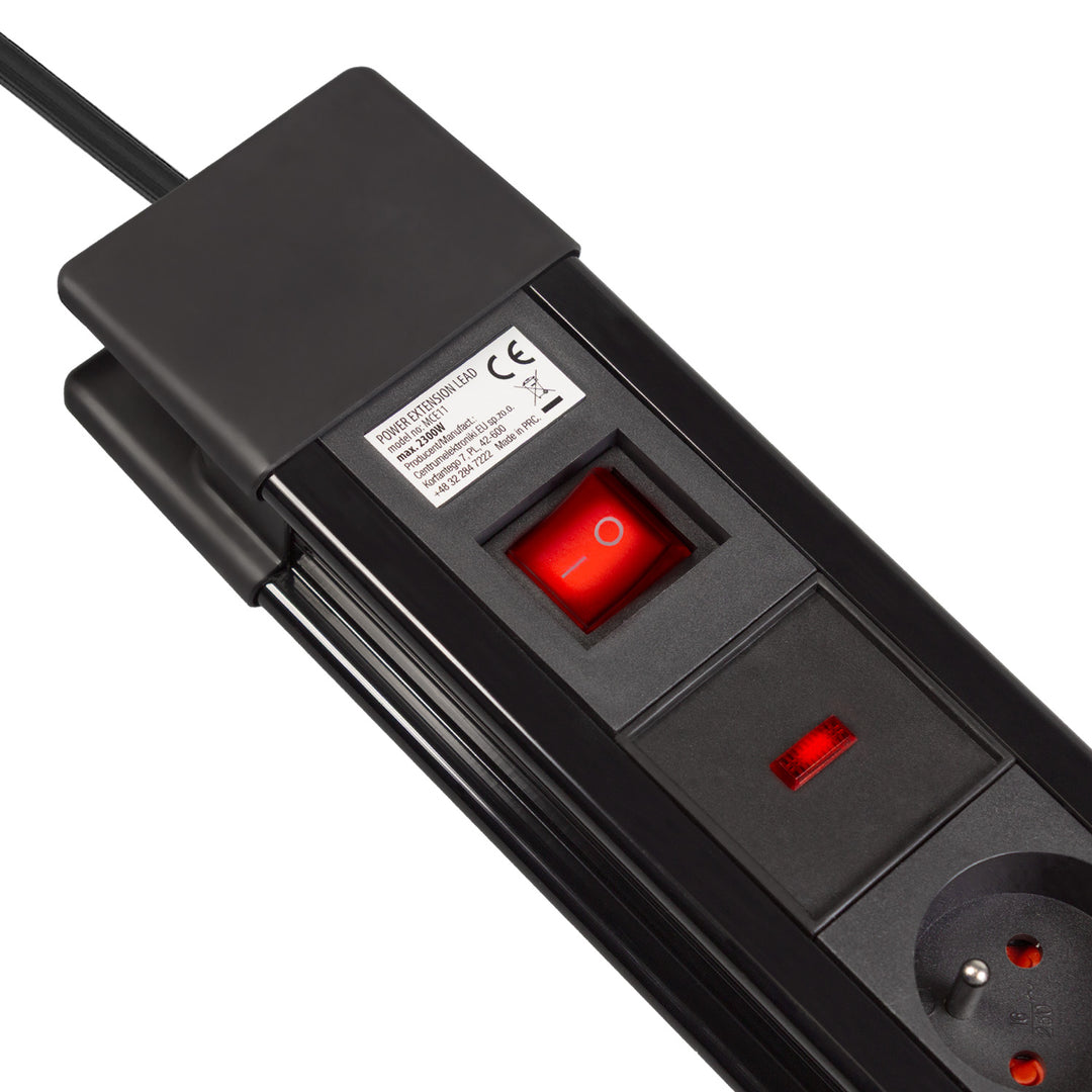 Napájací pásik 8 zásuviek osvetlený ochrana prepínačov pre deti Maclean MCE11