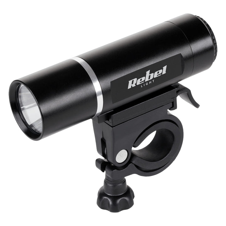 Sada svetiel na bicykel URZ0015 predné 1x LED 3W + zadné 3x LED batéria Rebel