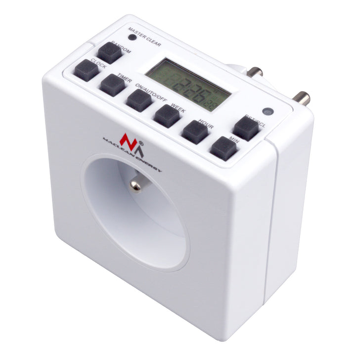 Digitálny časovač, náhodná funkcia, časovač, 10 programov, max. 156 programov, typ E, 3600 W, Maclean MCE30