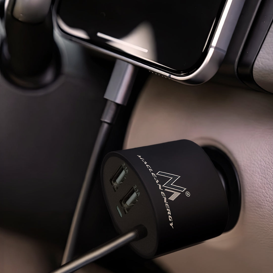 Nabíjačka do auta Maclean, špirála Lightning, 2xUSB, 5,2 A, 1,8 m, MCE76