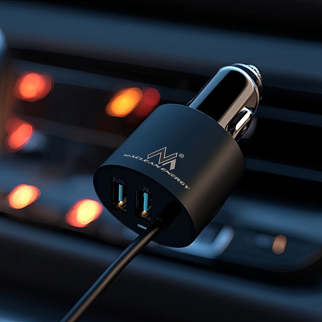 Nabíjačka do auta Maclean, špirála Lightning, 2xUSB, 5,2 A, 1,8 m, MCE76