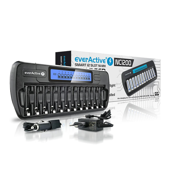Nabíjačka batérií NC1200 AA AAA R03 R06 everActive