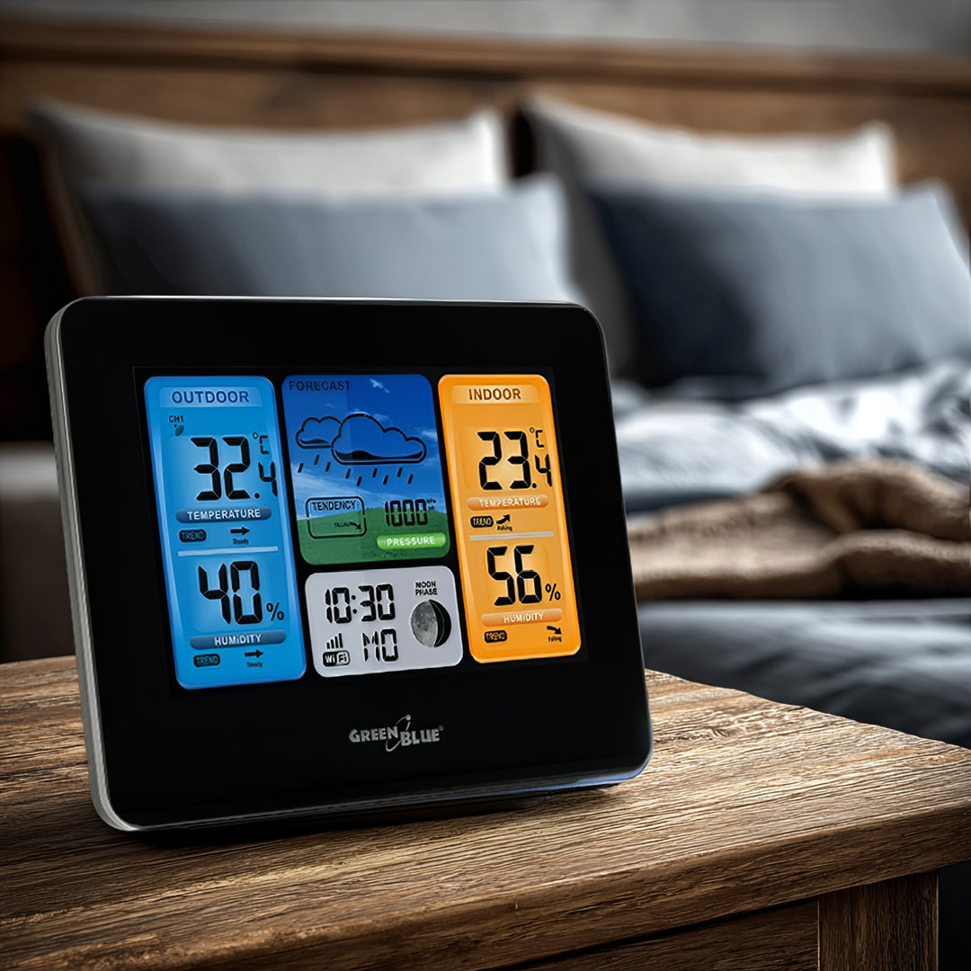 Bezdrôtová meteorologická stanica GreenBlue GB522 fázy Mesiaca