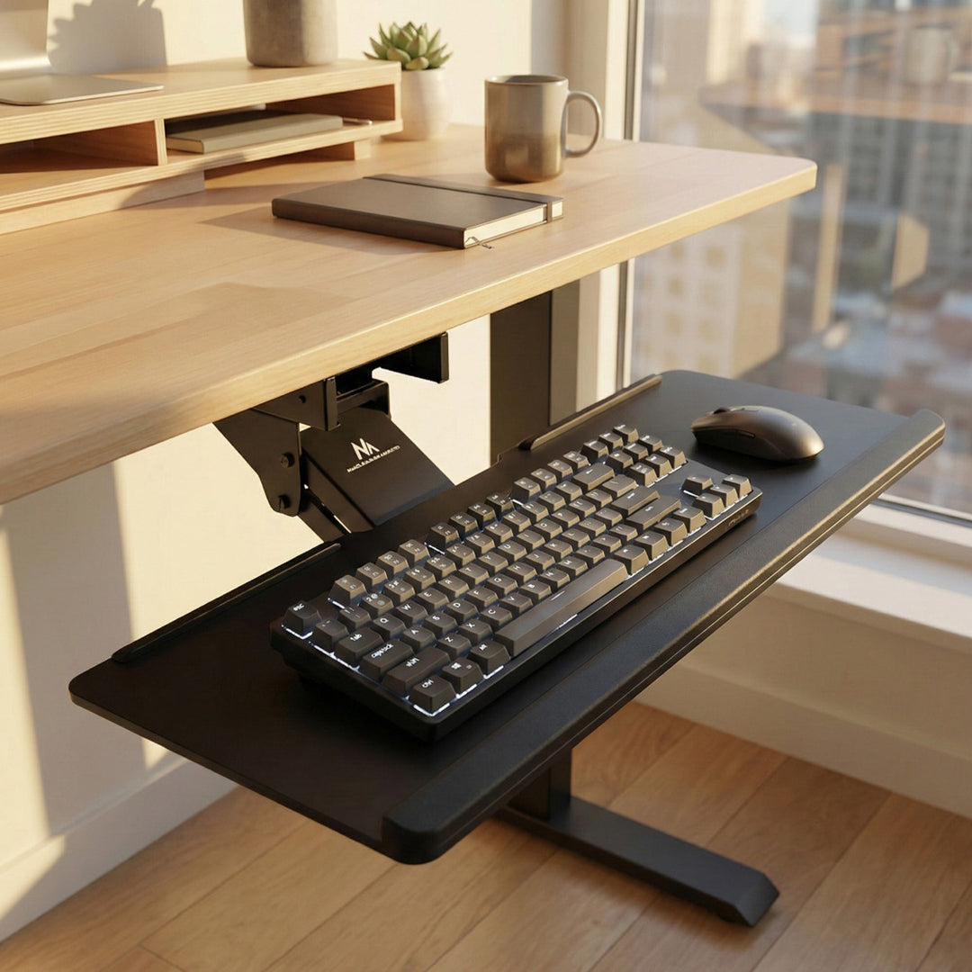 Držiak klávesnice Maclean, max. 2 kg, čierny, MC-757