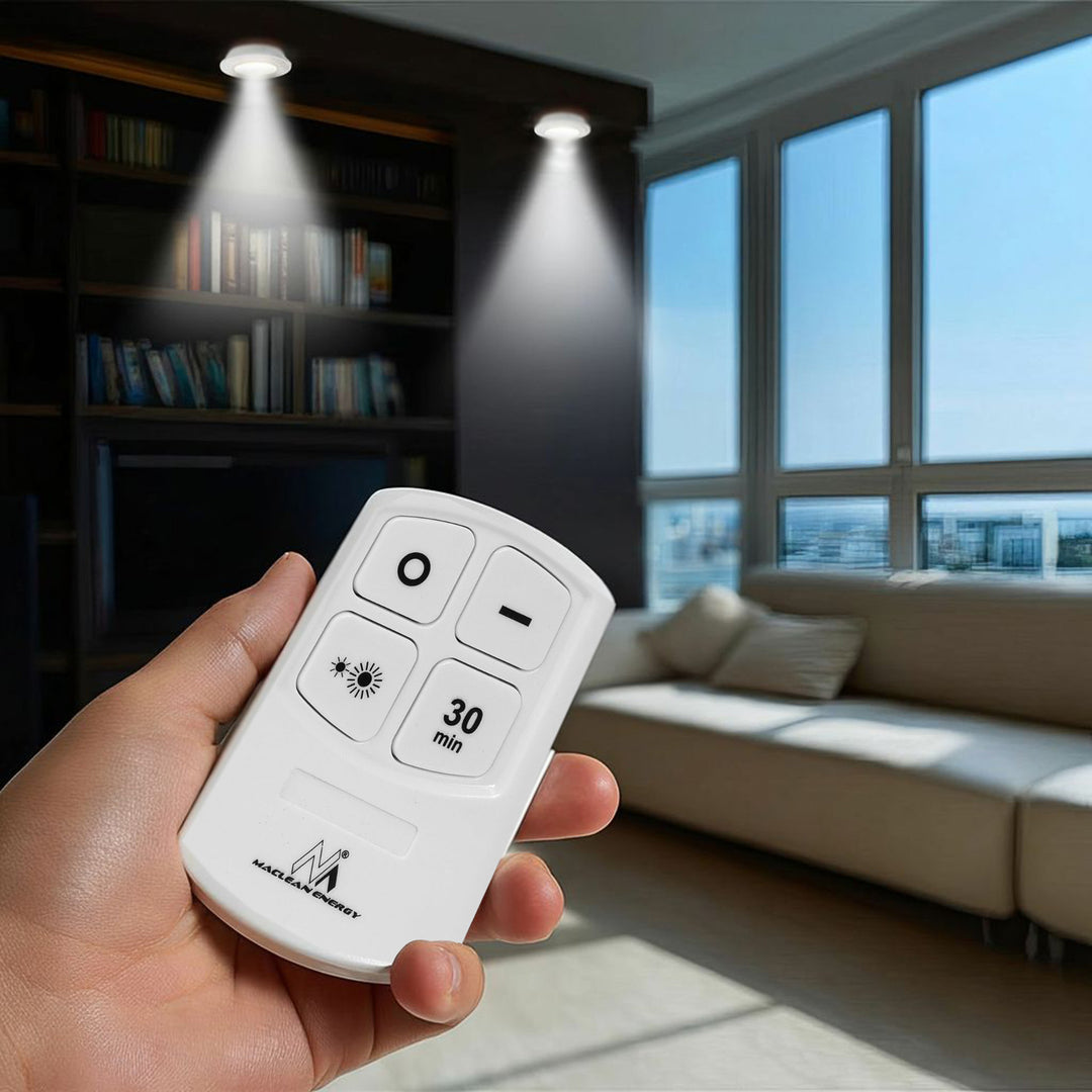 Maclean 6 LED svietidiel, sada s diaľkovým ovládaním, na batérie, 3xAA, MCE165