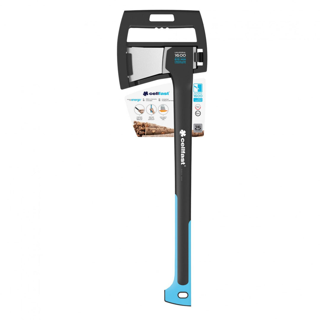 Viacúčelová tesárska sekera Cellfast, kalená oceľ, dĺžka 615 mm, U1600 ENERGO