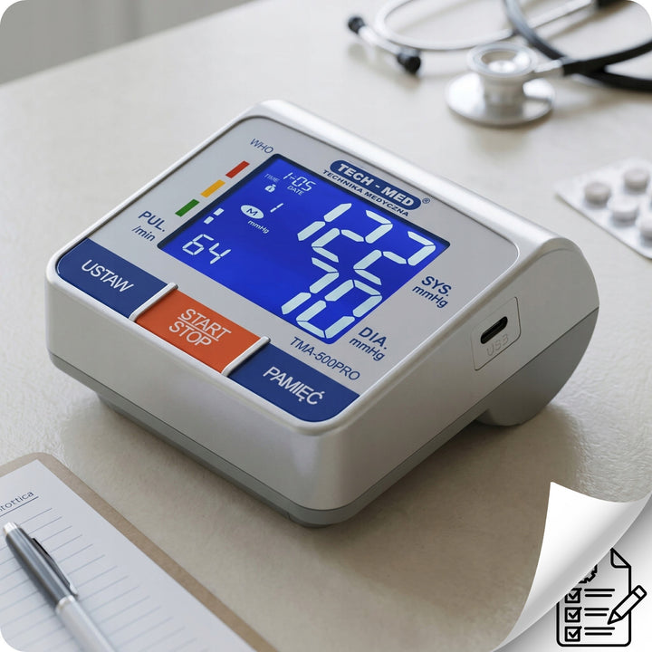 Elektronický tlakomer TMA-500PRO Tech-Med + napájací adaptér