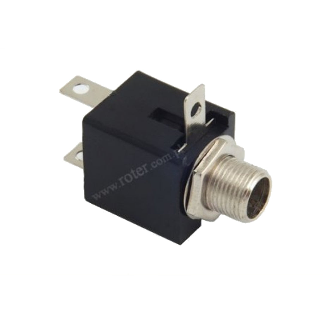6,3 mm stereo jack zásuvka plastové puzdro