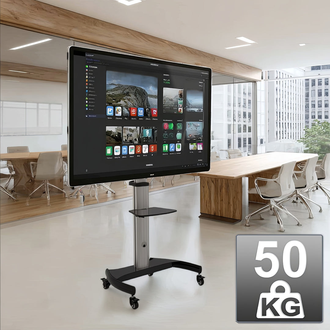Maclean MC-801 Profesionální LCD TV LED OLED QLED Plazmový televizor Stojan na stojanu max 70 "max. 50 kg VESA 600x400 Výškově nastavitelný