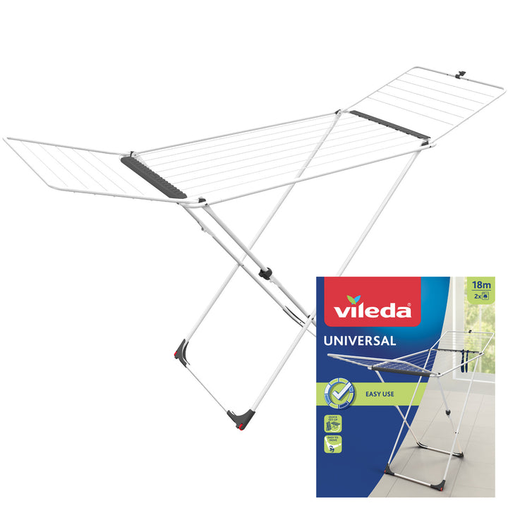 Vileda Univerzálny skladací kolieskový sušič bielizne 18m