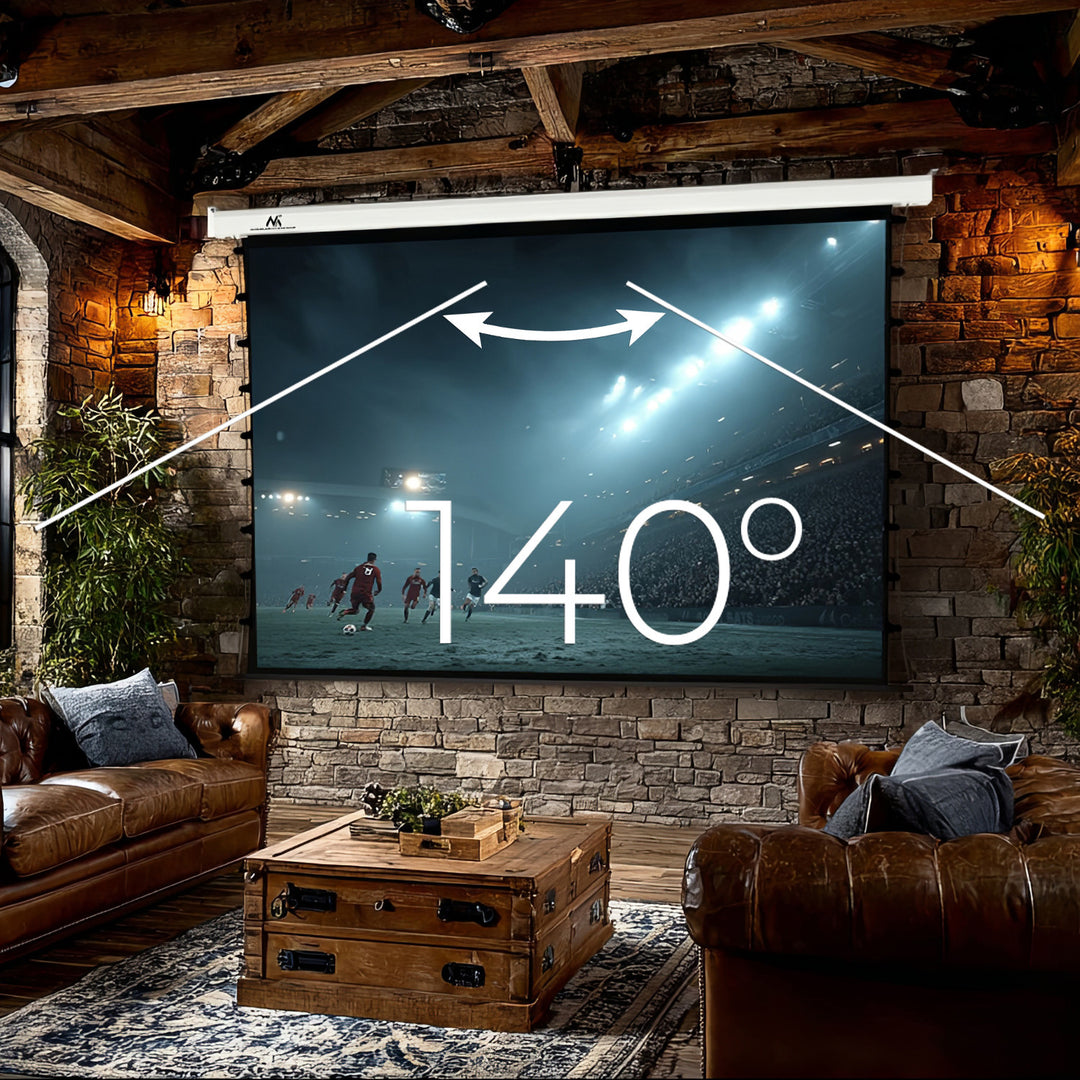 Elektrické projekčné plátno Maclean, Premium, napínané, nástenné alebo stropné, 120", 4:3, MC-993