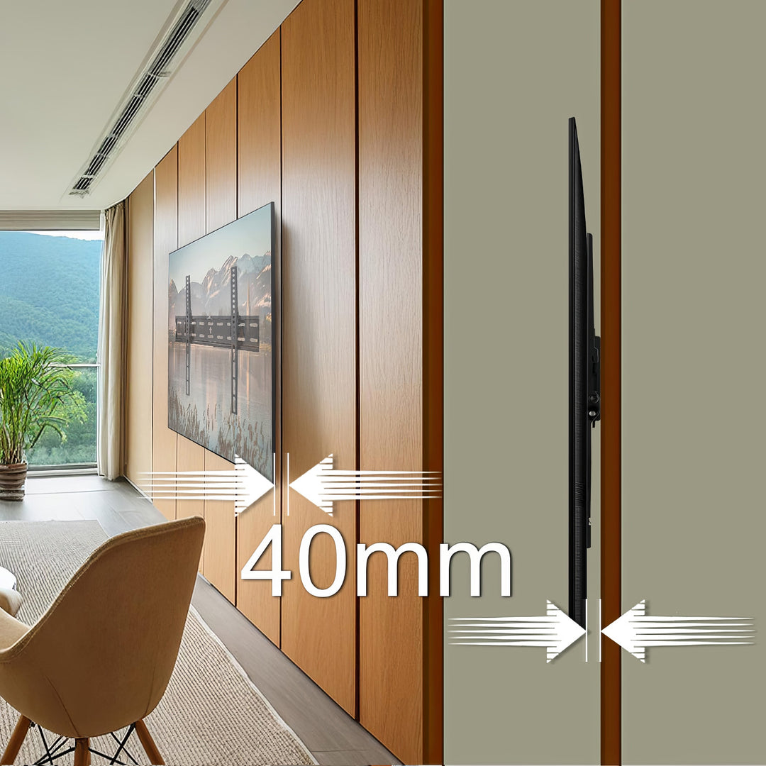 Univerzálny držiak na stenu pre OLED QLED LCD LED plazmové televízory 26-55" do max. 40 kg VESA 400x400 mm Naklápací tenký dizajn
