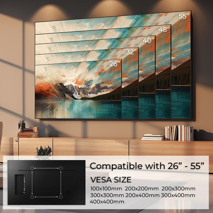 Univerzálny držiak na stenu pre OLED QLED LCD LED plazmové televízory 26-55" do max. 40 kg VESA 400x400 mm Naklápací tenký dizajn