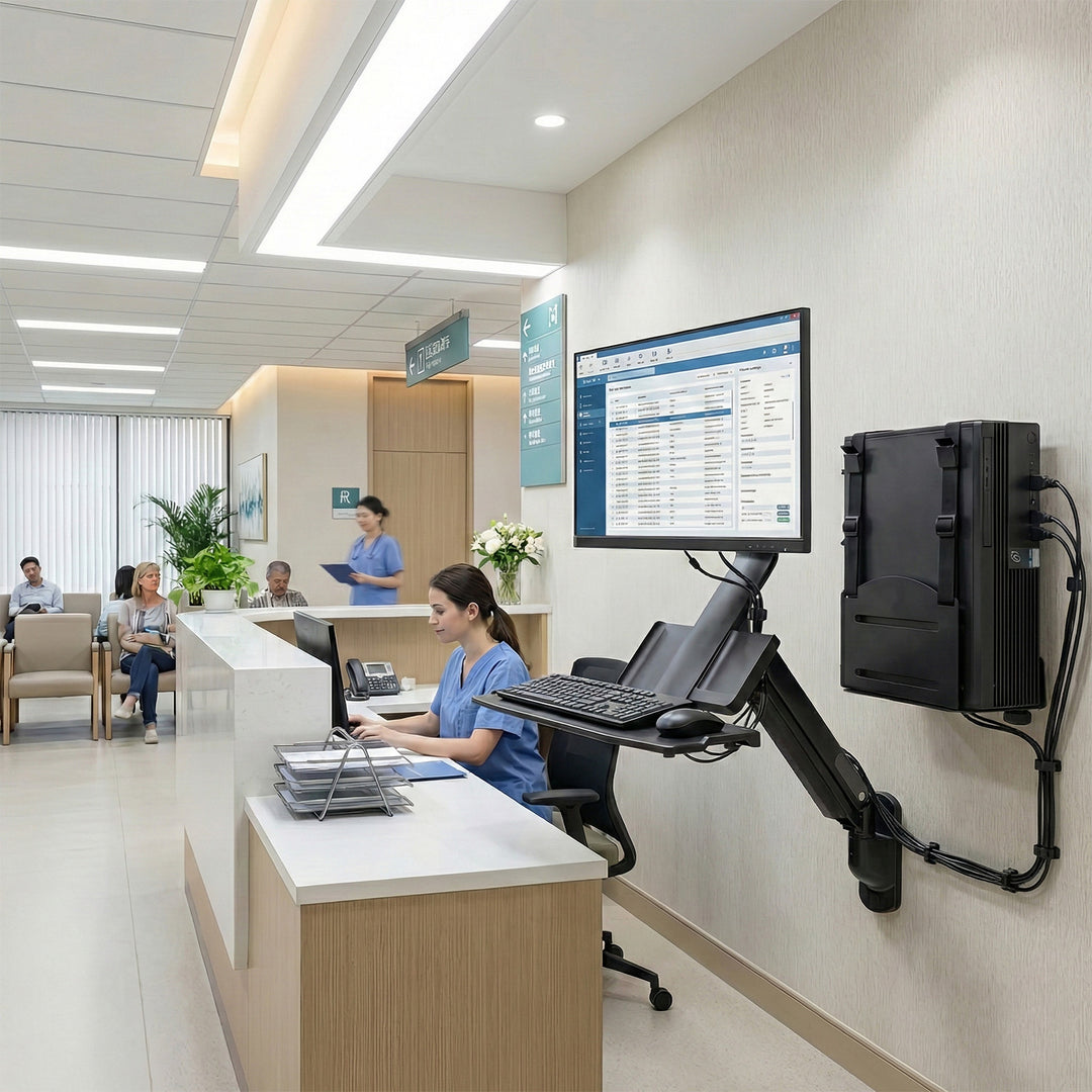 Maclean MC-838 3 v 1 Monitor Klávesnica a držiak; Držiak počítača Držiak na stenu 17" - 32" VESA