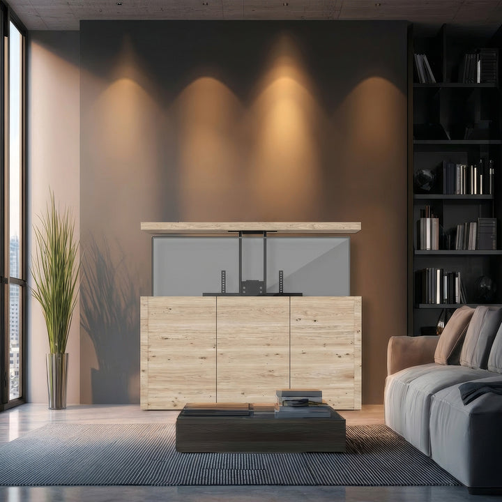 Maclean MC-866 Elektrický držiak na TV zdvihák Univerzálny nastaviteľný 37'' - 65" Diaľkové ovládanie 50 kg VESA Stropný držiak a držiak na podlahu