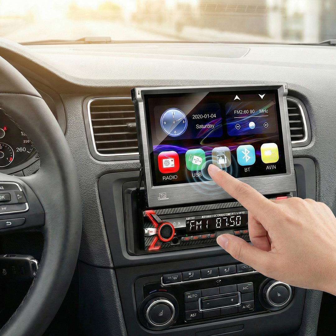 Audiocore AC9100 LCD 7" vysúvací dotykový panel 1080P MP5 AVI DivX Bluetooth handsfree RDS + diaľkové ovládanie