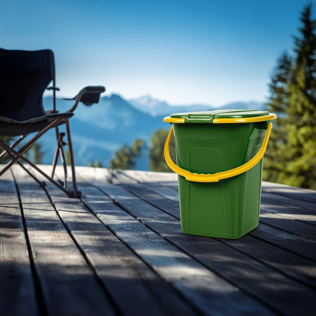 GreenBlue GB320GO tmavozelená/oranžová cestovná toaleta