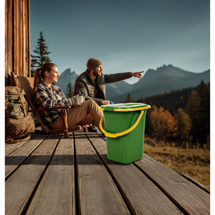 GreenBlue GB320GO tmavozelená/oranžová cestovná toaleta