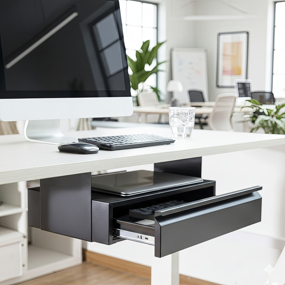 Ergonomický čierny organizér pod stôl Maclean MC-875 max. 5 kg