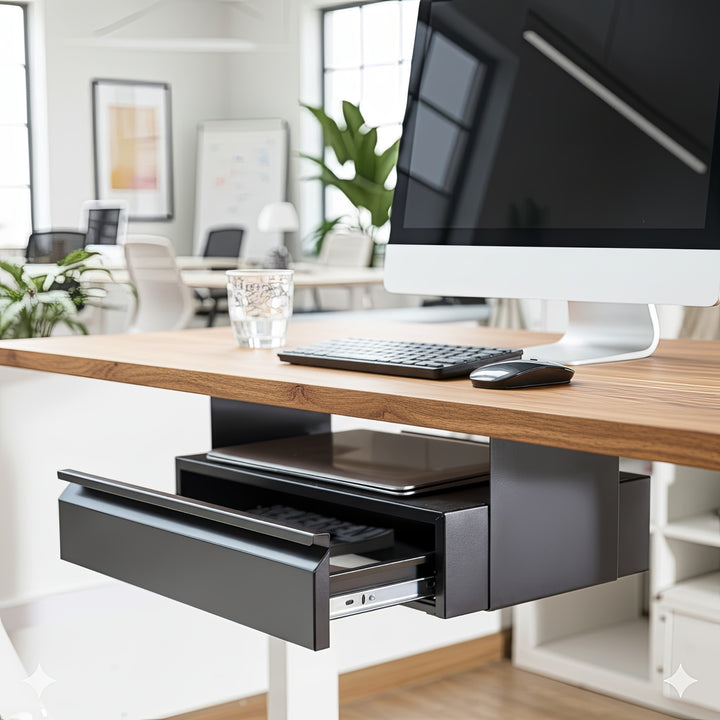 Ergonomický čierny organizér pod stôl Maclean MC-875 max. 5 kg