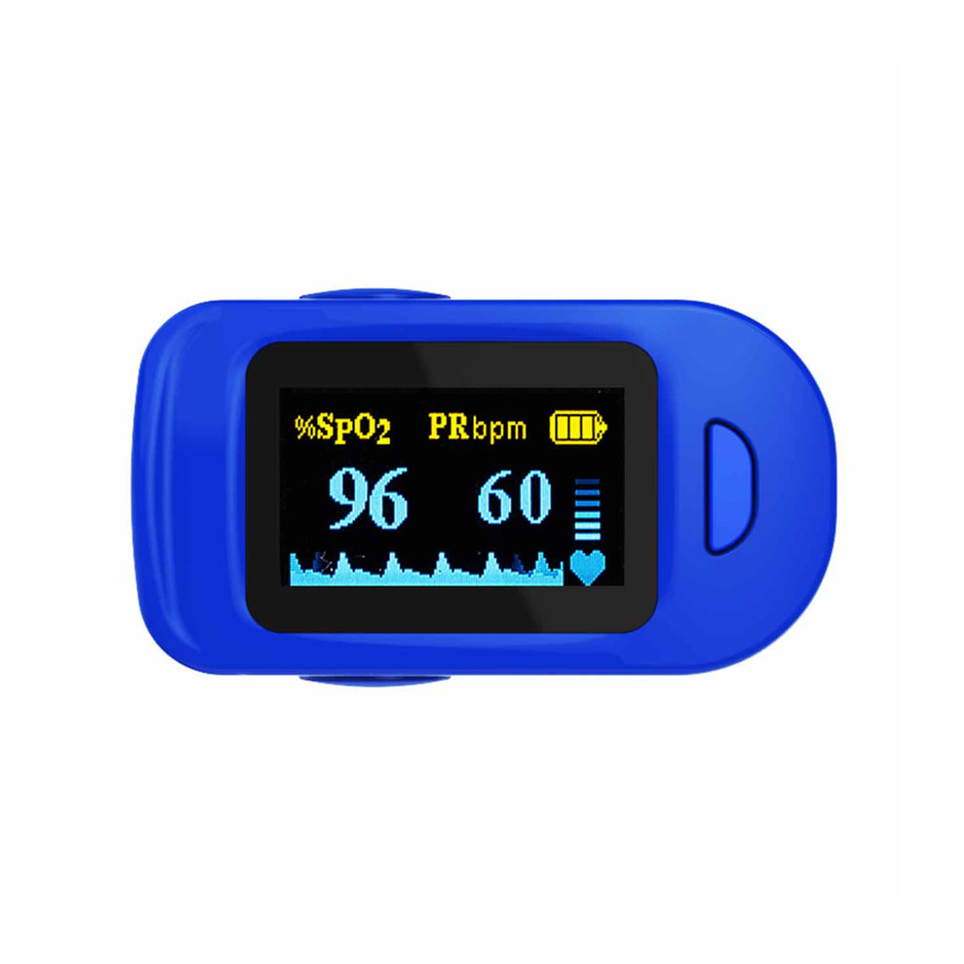 Pulzný oxymeter Tech-Med TM-PX30, modrá farba, OLED displej