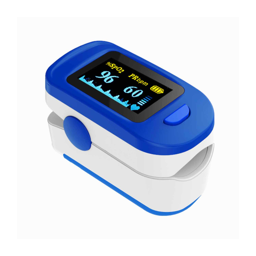 Pulzný oxymeter Tech-Med TM-PX30, modrá farba, OLED displej