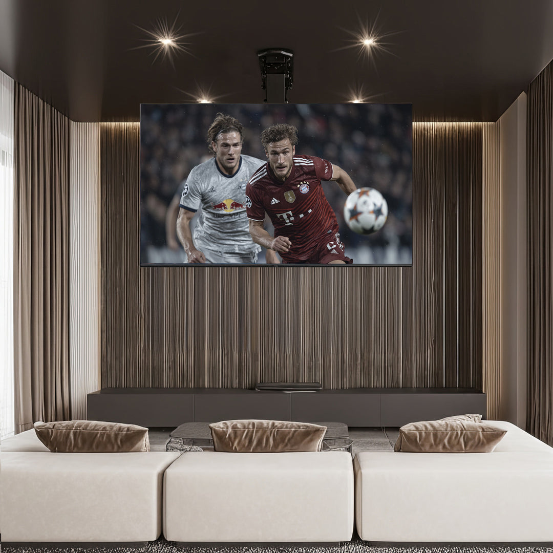 Elektrický stropný držiak pre TV, pre šikmé steny 32"-70" Max. 35 kg diaľkové ovládanie Maclean MC-880 max VESA 600x411