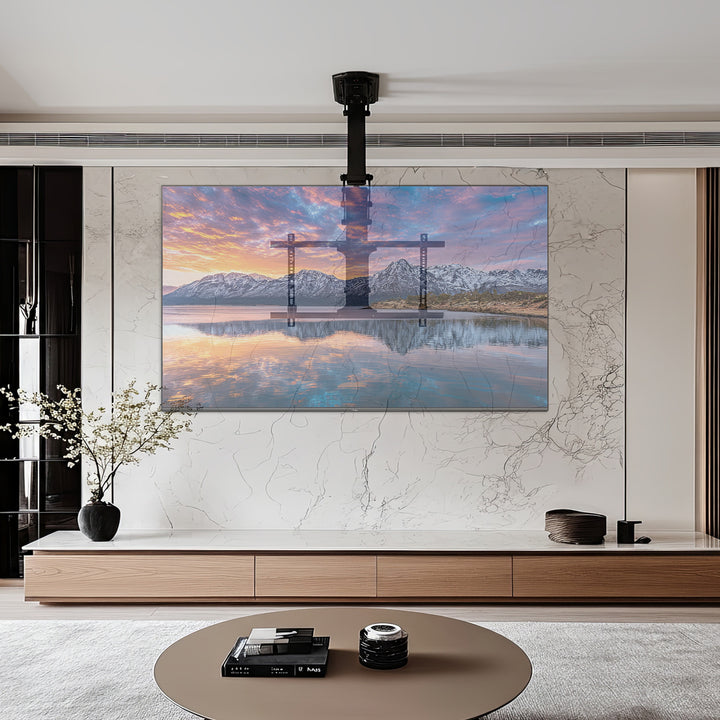 Elektrický stropný držiak pre TV, pre šikmé steny 32"-70" Max. 35 kg diaľkové ovládanie Maclean MC-880 max VESA 600x411