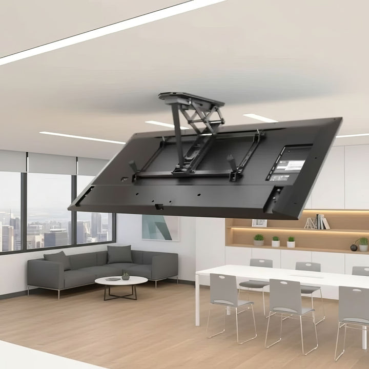 Elektrický stropný držiak pre TV, pre šikmé steny 32"-70" Max. 35 kg diaľkové ovládanie Maclean MC-880 max VESA 600x411