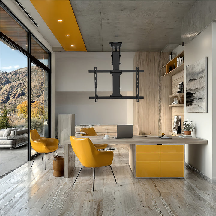 Elektrický stropný držiak pre TV, pre šikmé steny 32"-70" Max. 35 kg diaľkové ovládanie Maclean MC-880 max VESA 600x411