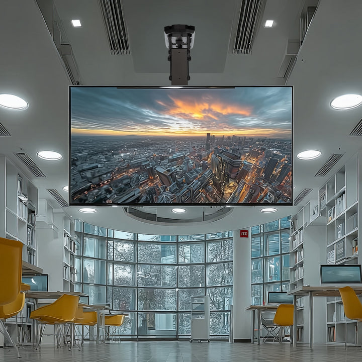 Elektrický stropný držiak pre TV, pre šikmé steny 32"-70" Max. 35 kg diaľkové ovládanie Maclean MC-880 max VESA 600x411