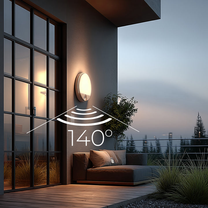 Infračervený detektor pohybu LED lampa MCE291 W 1100lm 15W IP54 Maclean Energy farba biela