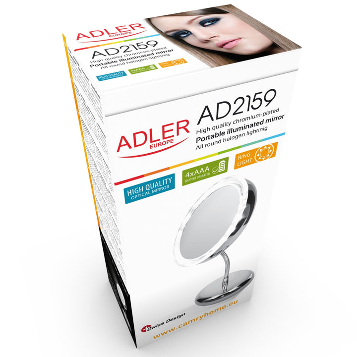Kozmetické zrkadlo s LED svetlom Adler AD 2159