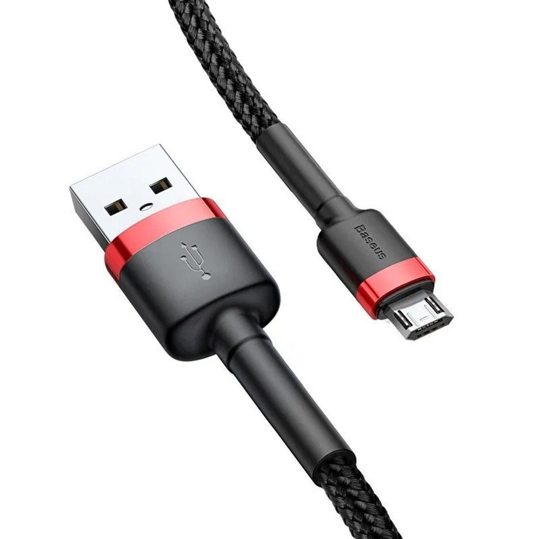 Kábel USB/MicroUSB 2,0 m QC3.0 2,4A (CAMKLF-C91) v nylonovom opletení