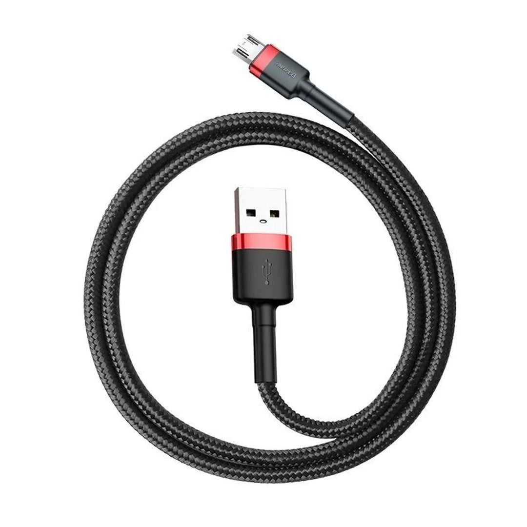 Kábel USB/MicroUSB 2,0 m QC3.0 2,4A (CAMKLF-C91) v nylonovom opletení