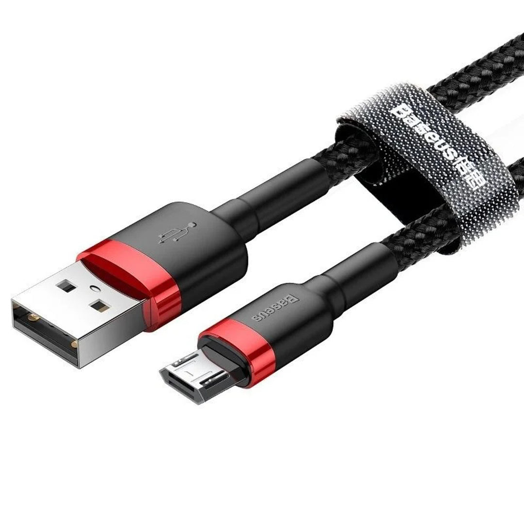 Kábel USB/MicroUSB 2,0 m QC3.0 2,4A (CAMKLF-C91) v nylonovom opletení