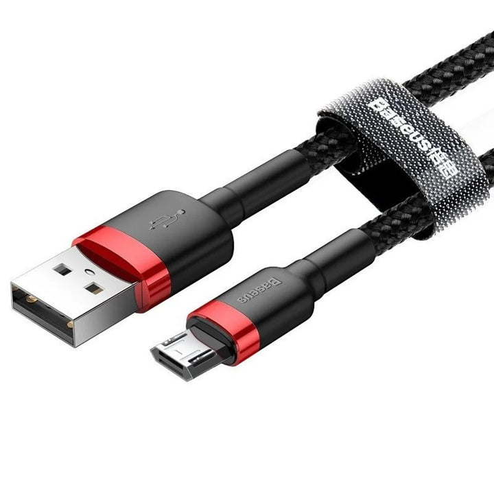 Kábel USB/MicroUSB 2,0 m QC3.0 2,4A (CAMKLF-C91) v nylonovom opletení