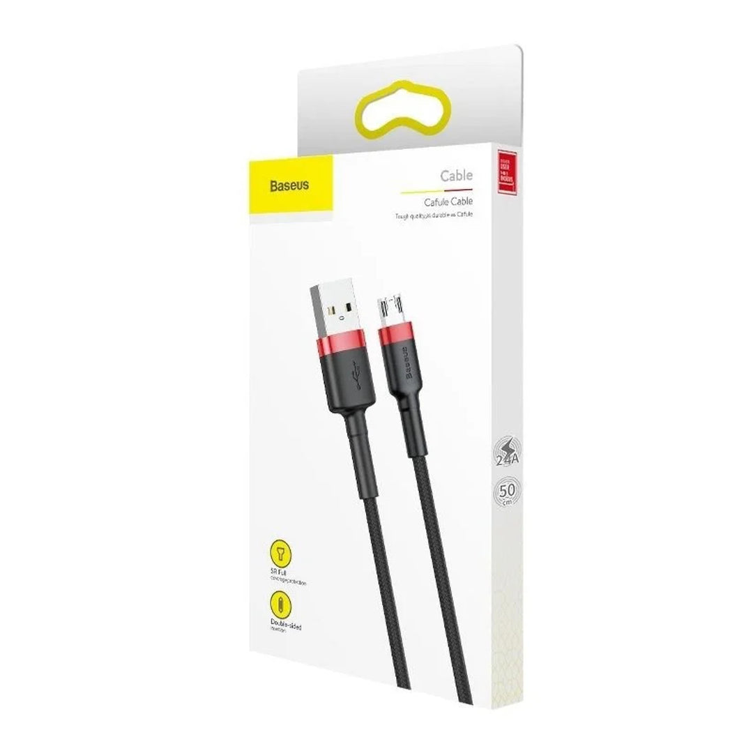 Kábel USB/MicroUSB 2,0 m QC3.0 2,4A (CAMKLF-C91) v nylonovom opletení