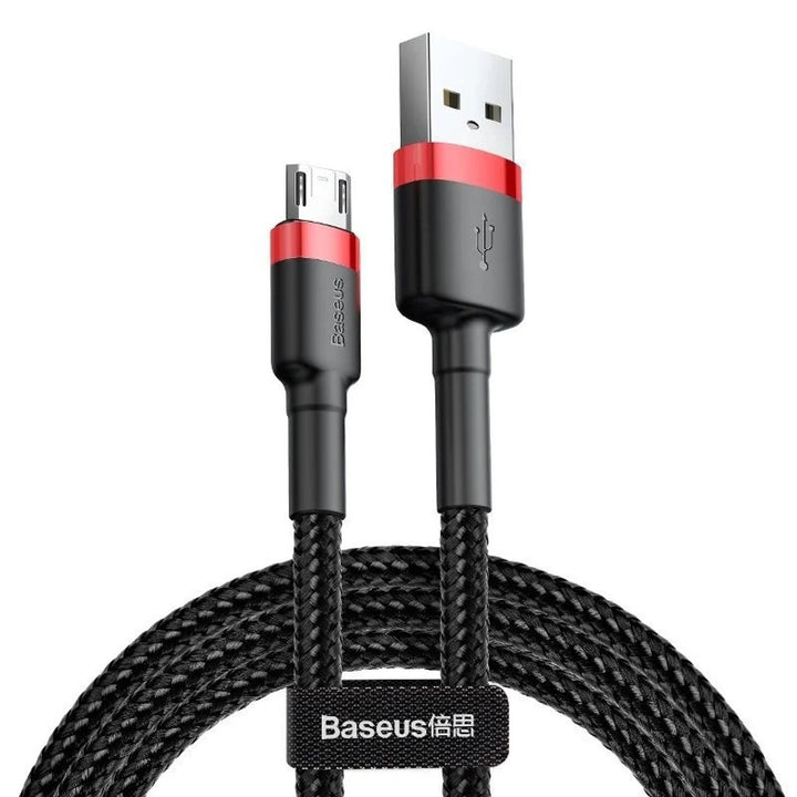Kábel USB/MicroUSB 2,0 m QC3.0 2,4A (CAMKLF-C91) v nylonovom opletení