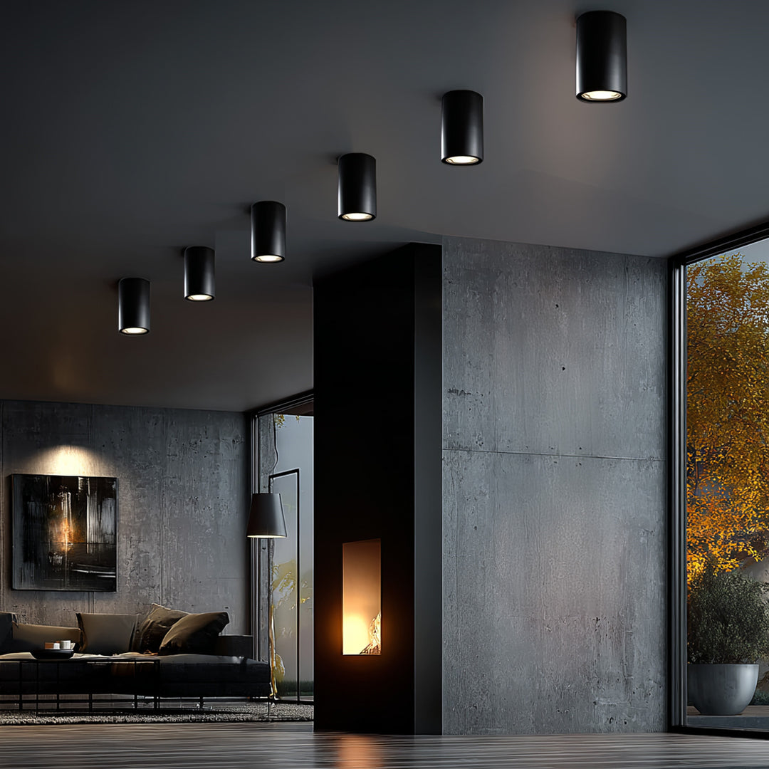 Halogénové bodové svetlo GU10 MCE422, 80x115 mm, hliník, čierna