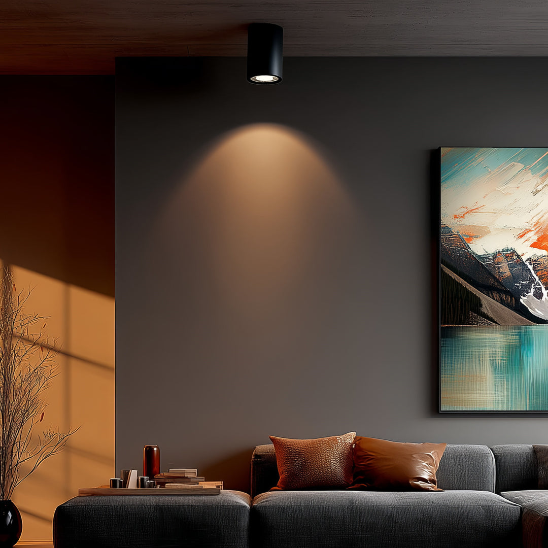 Halogénové bodové svetlo GU10 MCE422, 80x115 mm, hliník, čierna