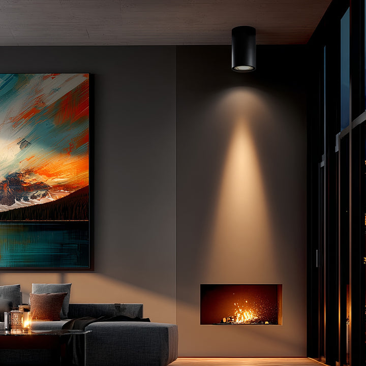 Halogénové bodové svetlo GU10 MCE422, 80x115 mm, hliník, čierna