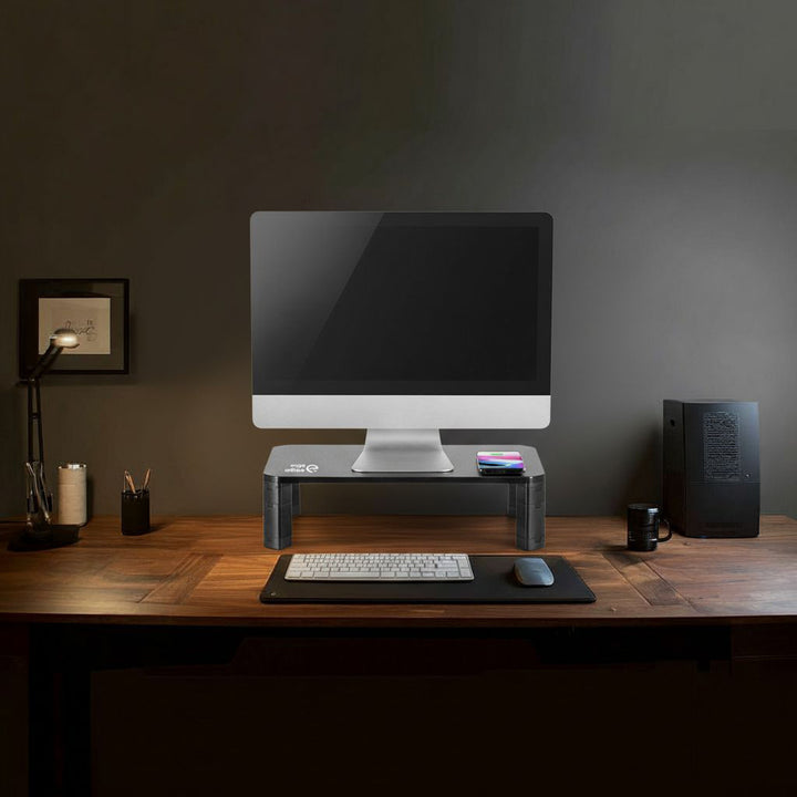 Stojan na monitor Ergo Office, nastaviteľný, s bezdrôtovou nabíjačkou Qi, max. 20 kg, 17-32", ER-415