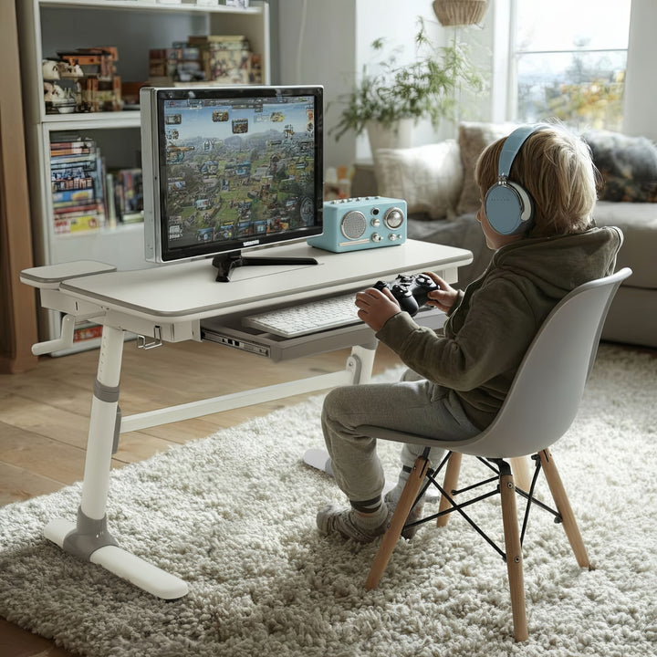 Ergo Office ergonomický výškovo nastaviteľný detský stôl, sivý, max. 100 kg, ER-417 2cz