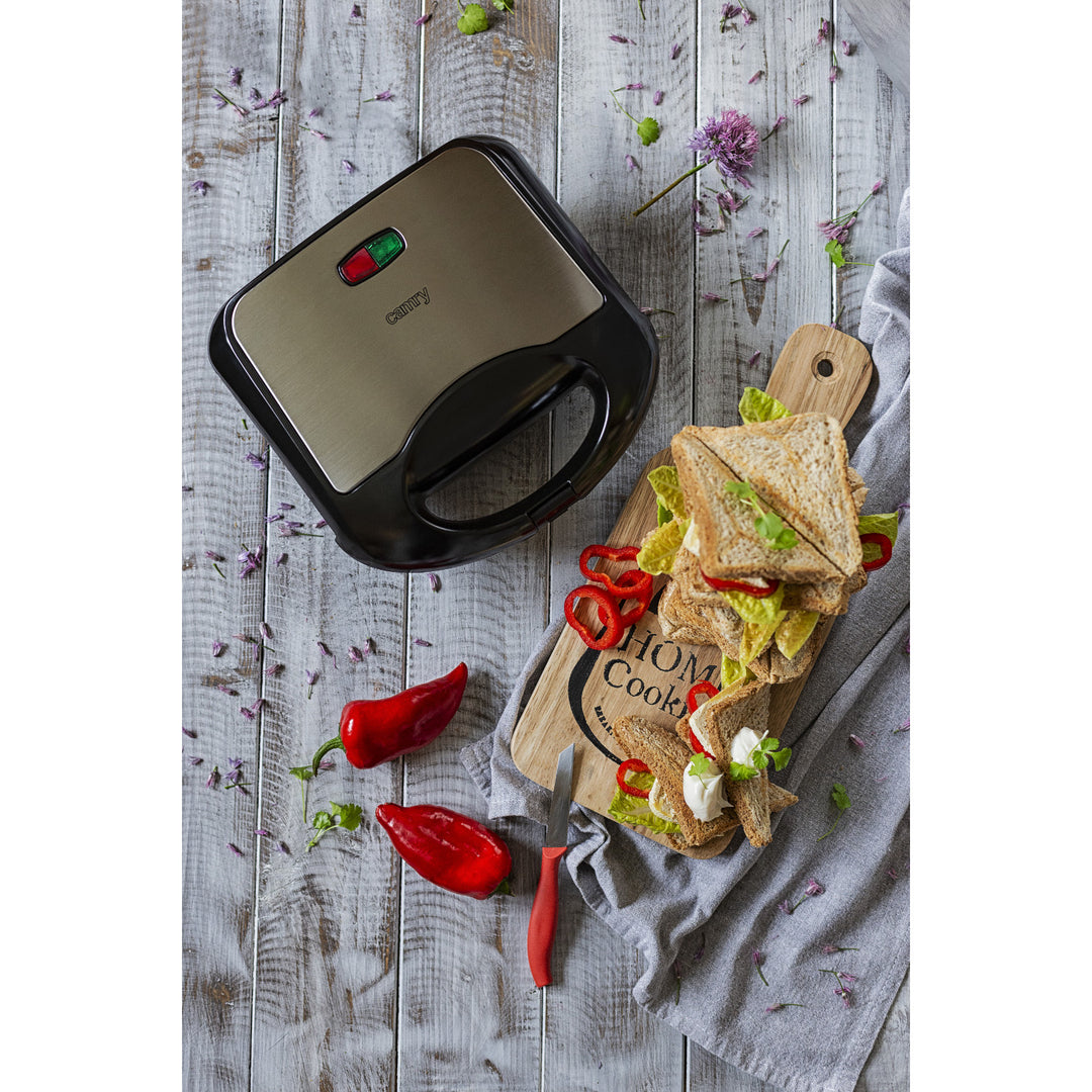 Sendvičovač Camry, keramický nepriľnavý povrch, max. výkon 850 W, CR 3018