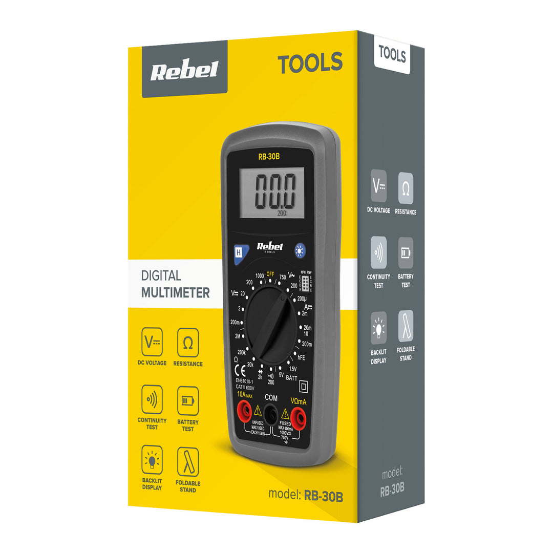Rebel Tools RB-30B digitálny univerzálny merací kábel