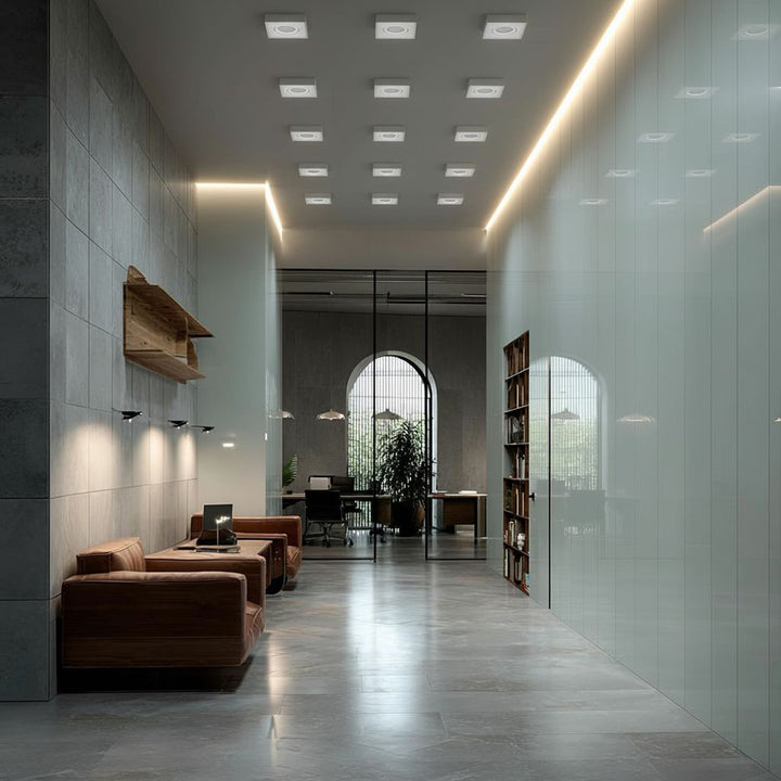 Zápustný rám GU10 Zápustné bodové svetlo Zápustné svetlo Stropné svetlo max. 35W IP20 (1x kus Uhlové - bez žiarovky, Biela)