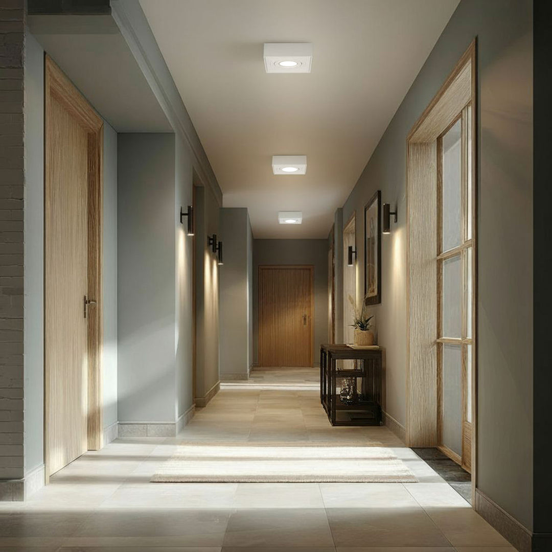 Zápustný rám GU10 Zápustné bodové svetlo Zápustné svetlo Stropné svetlo max. 35W IP20 (1x kus Uhlové - bez žiarovky, Biela)