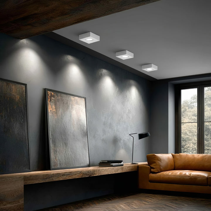 Zápustný rám GU10 Zápustné bodové svetlo Zápustné svetlo Stropné svetlo max. 35W IP20 (1x kus Uhlové - bez žiarovky, Biela)