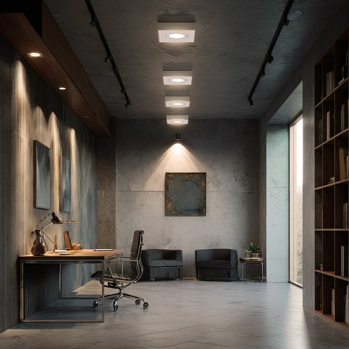 Zápustný rám GU10 Zápustné bodové svetlo Zápustné svetlo Stropné svetlo max. 35W IP20 (1x kus Uhlové - bez žiarovky, Biela)